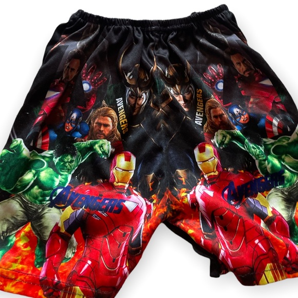 Toddler Carter's Avengers Two Piece Pajama Set With Built in Cape Size 4 - Picture 4 of 11